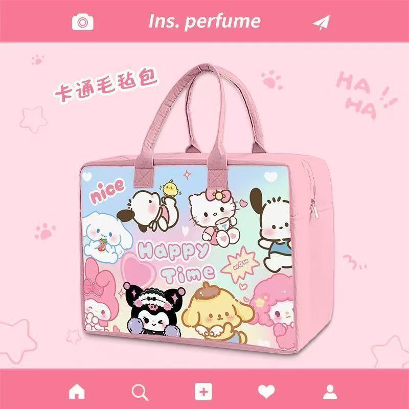 漫画フェルトトラベルバッグ収納オーガナイザー大容量旅行荷物バッグトロリーケースは必要なものに使用できます|undefined
