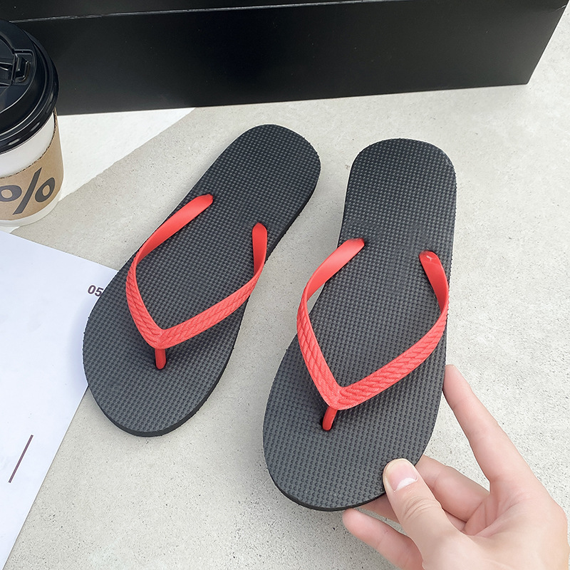 Chanclas de verano para mujer, estilo de verano, estudiante de moda, personalidad antideslizante, pinzas, lindas sandalias y zapatillas de playa coreanas