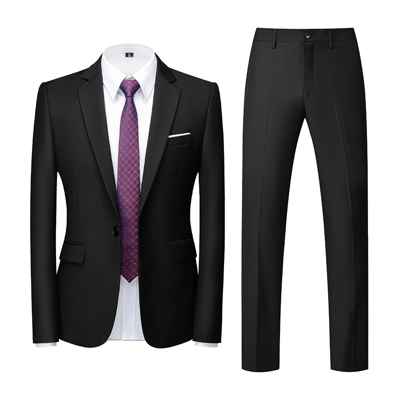 Traje traje de hombre de dos piezas de negocios profesional ropa formal traje pequeño coreano Delgado mejor hombre vestido de novia novio