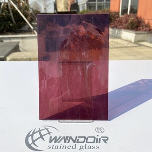 Manufacturer in stock supply 3mm translucent dark purple glass colored art decorative glass [349-6S]]