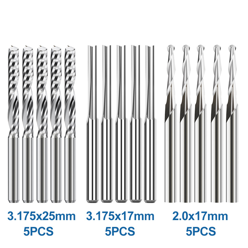 Cross-border new 15-piece milling cutter set thread straight groove milling cutter engraving milling cutter wholesale