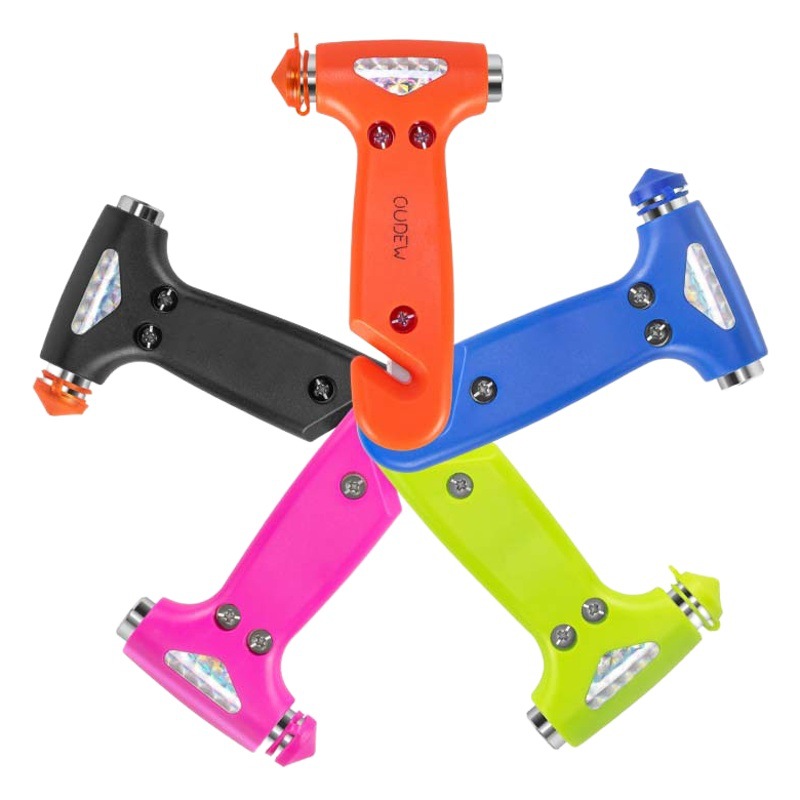 Amazon Car Safety Hammer Manufacturer's Two-In-One Escape Hammer Multi-Functional Vehicle Emergency Fire Hammer Cross-Border Hit Sale