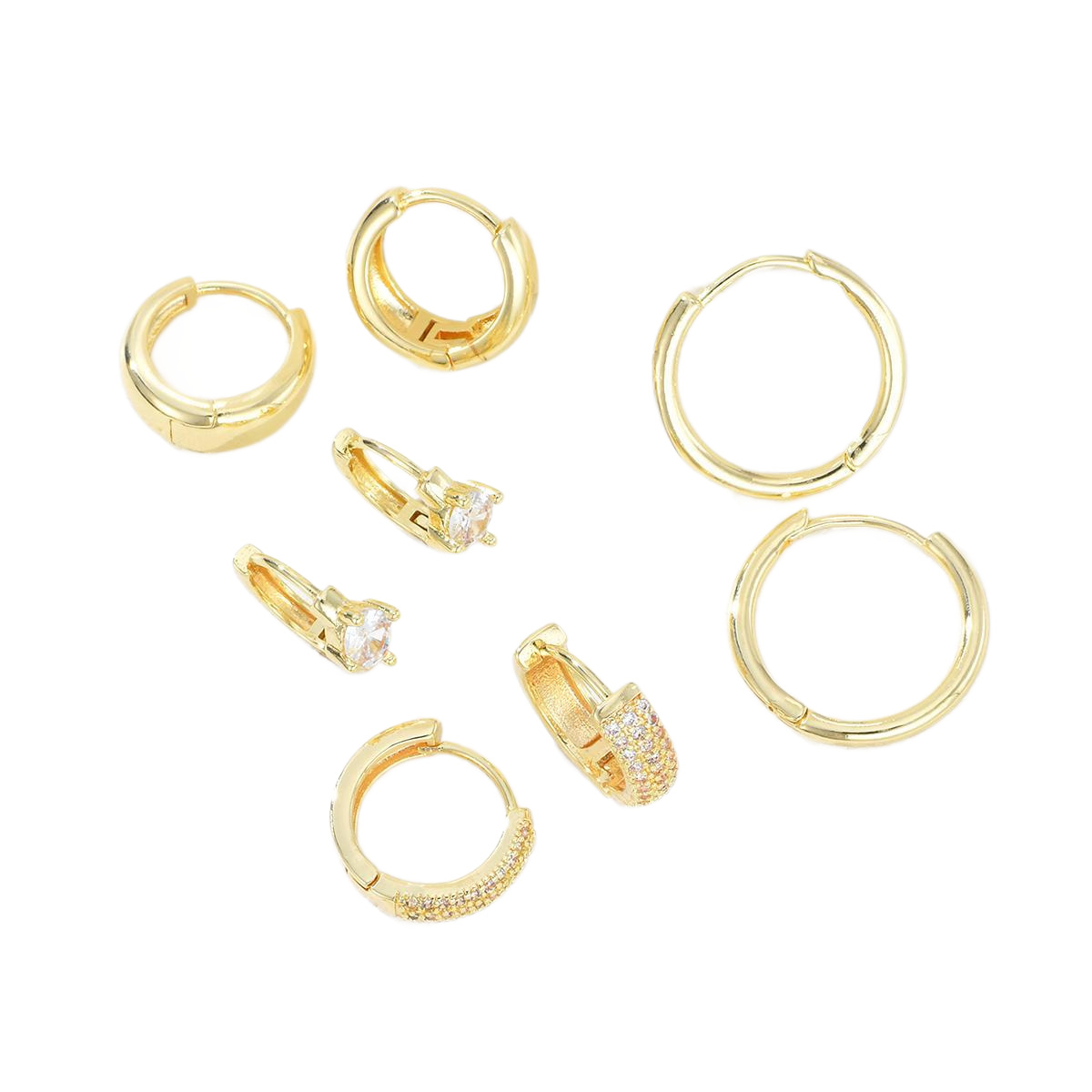 Amazon delicado material de cobre de moda simple ligero pendientes de anillo estilo casual nuevo estilo de moda moda pernos de orejas mujeres