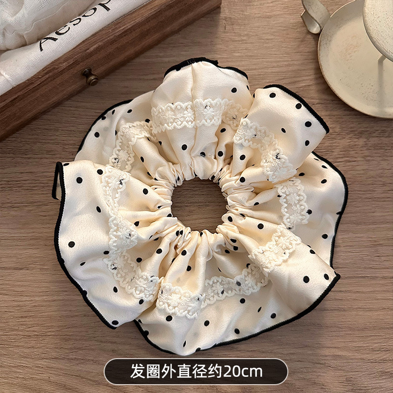 Anillo de pelo de intestino grueso suave francés para mujer 2025 nuevo círculo de intestino grueso coreano de alta gama Advanced Large Hairy Cuerda para la cabeza para mujer