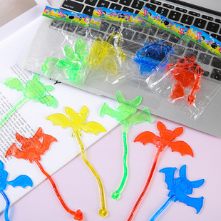 Creative Retractable Sticky Bat Creative Trick Wansheng Climbing Wall to Vent Elastic Small Toys Kindergarten Gift Wholesale