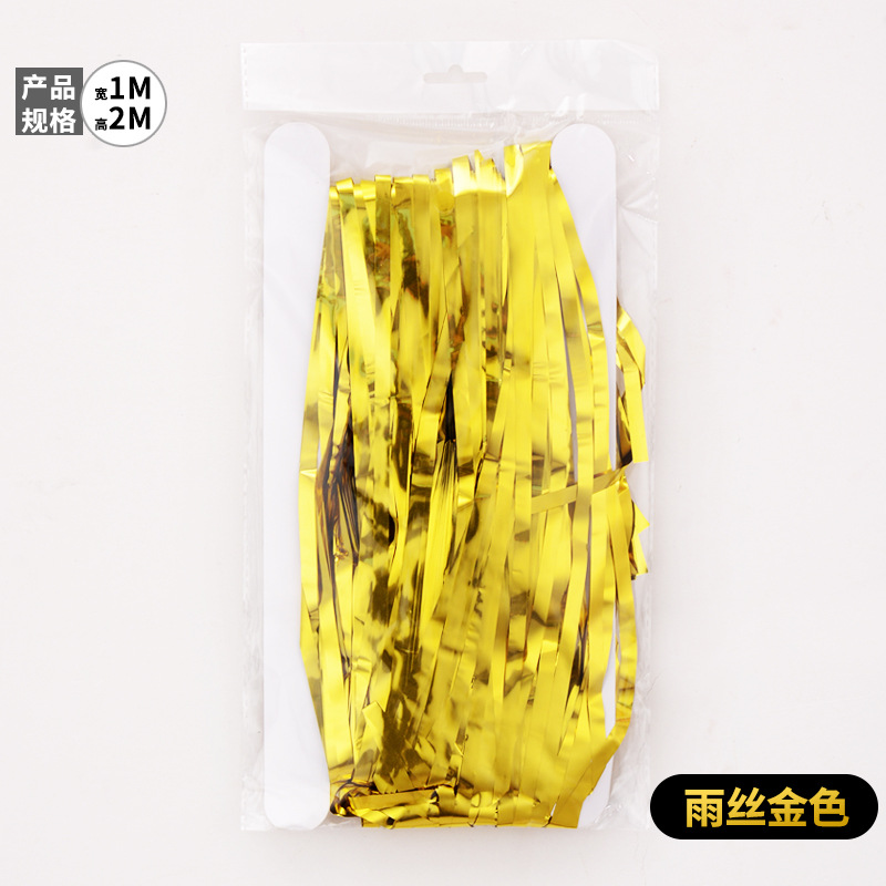 1*2 M cortina de seda lluvia fiesta de cumpleaños boda diseño Fondo pared borla brillante lluvia seda puerta cortina decoración de Año Nuevo