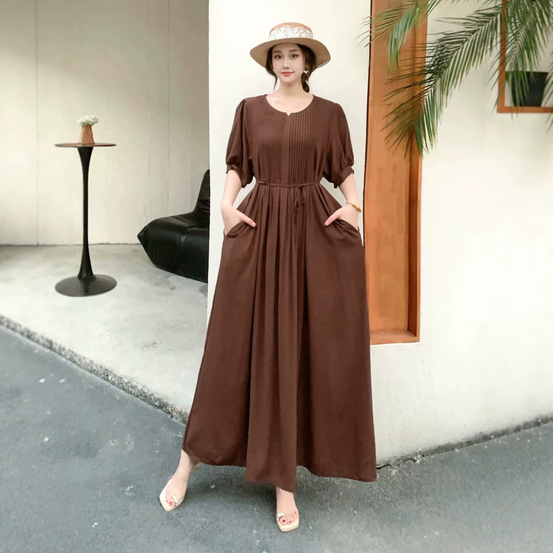 Rayon silk printed Yunnan travel dress for women, summer long dress for seaside vacation, bohemian island beach dress Rayon silk printed Yunnan travel dress for women, summer long dress for seaside vacation, bohemian island beach dress