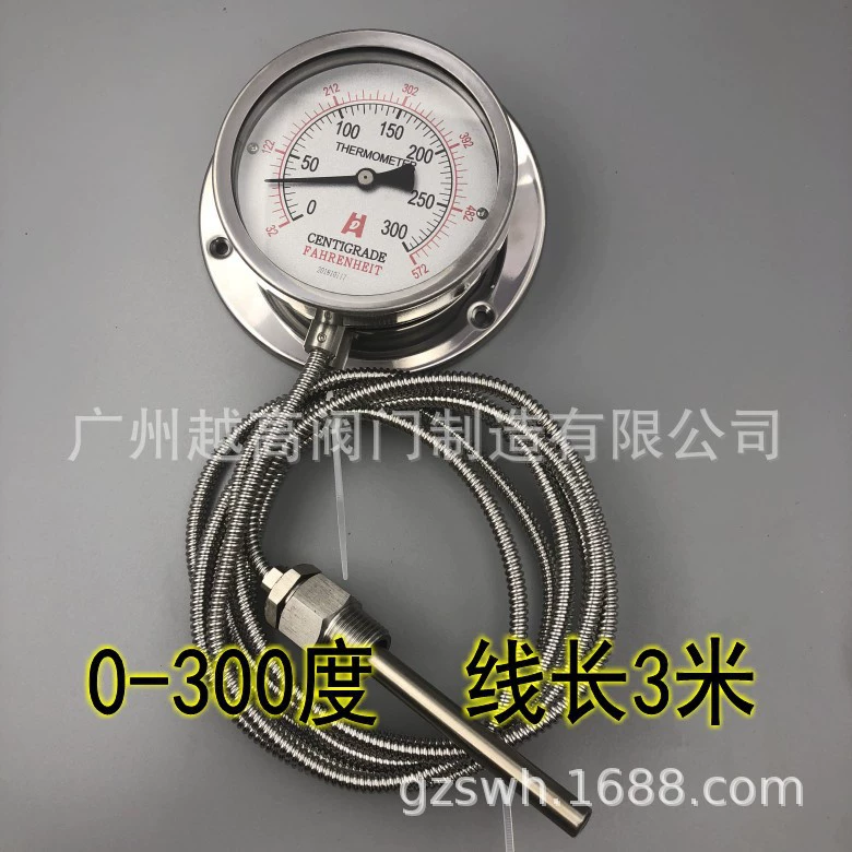 Радиальный термометр давления из нержавеющей стали, электрифицированный точечный термометр давления, осевой термометр из нержавеющей стали