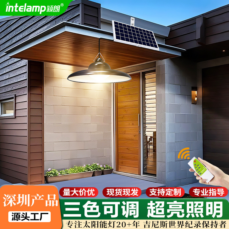 Yinglang solar chandelier outdoor garden lamp Garden LED lighting creative hanging lamp cross-border Edison retro lamp