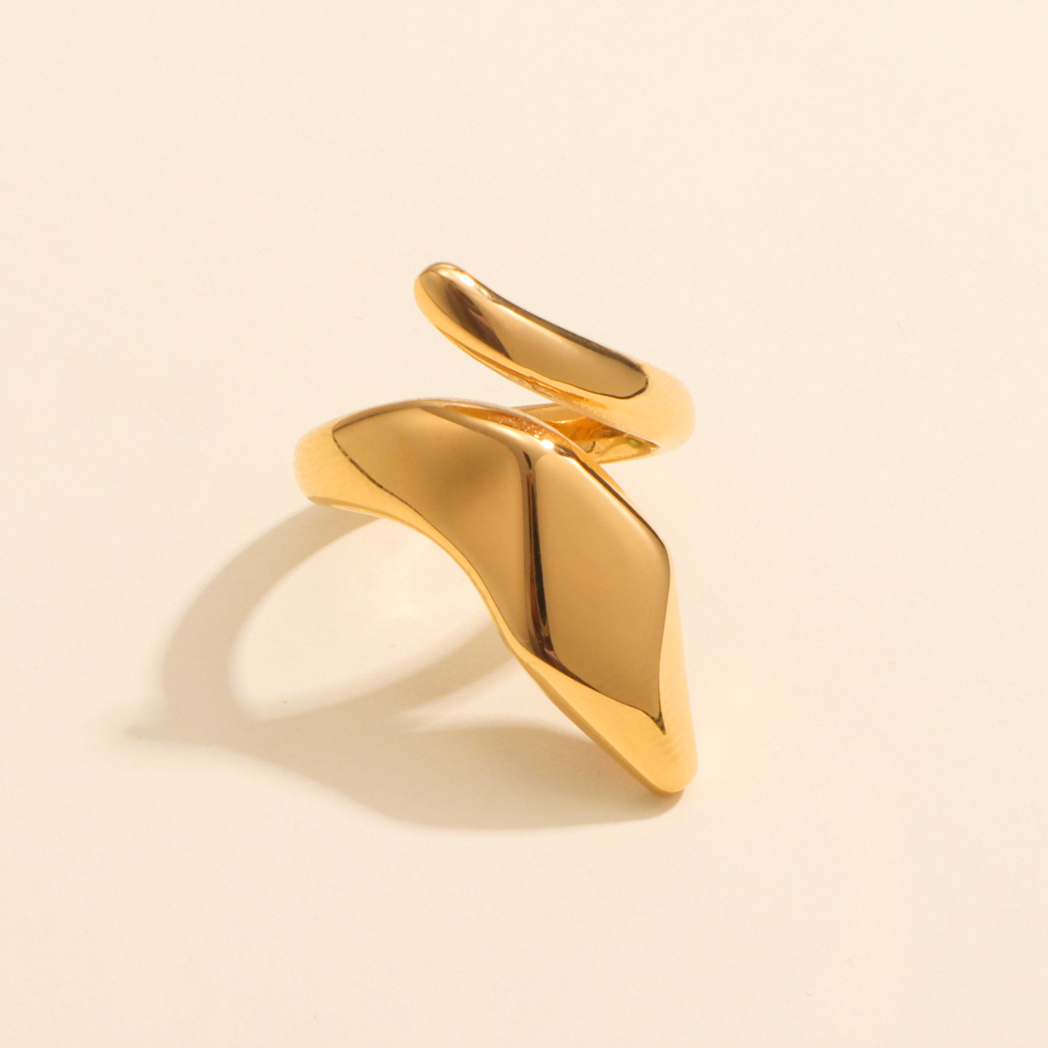 1 Piece Quantity 316 Stainless Steel  Ion Plating (IP) Geometric Lady Open Rings For Women's