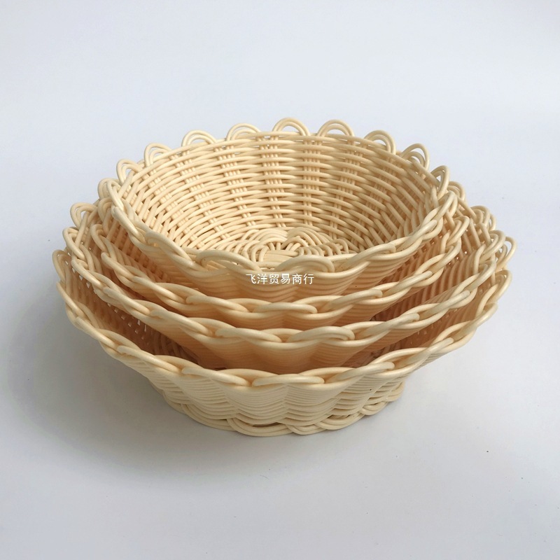 スナックバスケットクリエイティブフルーツバスケットプラスチック模造籐織フルーツプレート家庭用織バスケットktvメロンシードプレートドライフルーツバスケット|undefined