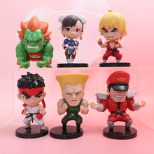 2代6款Q版街头霸王手办隆肯维加 春丽格斗家游戏玩具公仔模型摆件