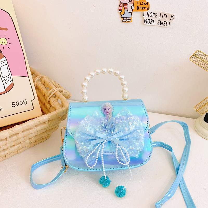 Nuevo bolso para niños niñas nuevo estilo princesa Elsa bolso de mano mochila helado de moda flash bolso lotes