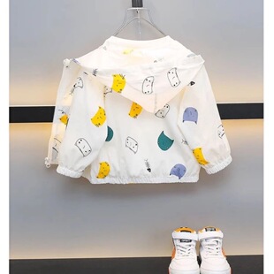 Baby Pure Cotton Girls Sun Protection Jacket Baby Boy Air Conditioning Uv Skin Kidsren Thin Breathable Summer