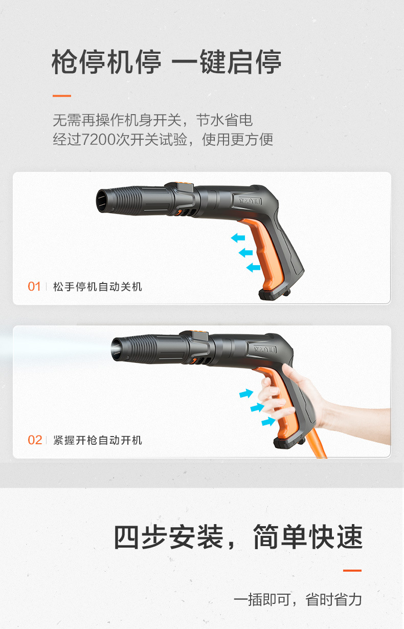 Yili Black Knight 4350 High Pressure Car Washer 220v Portable