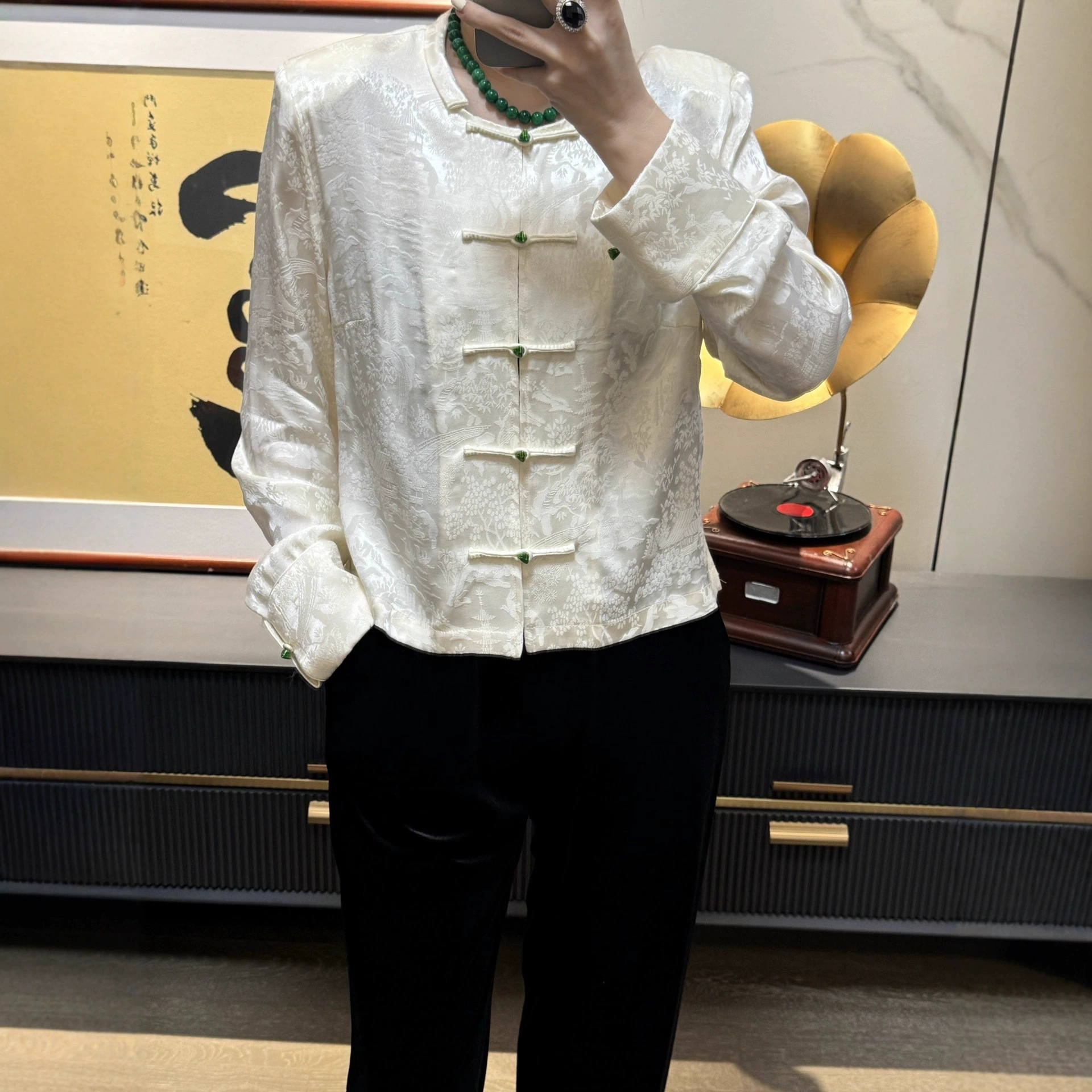 南油新中式国风防晒开衫简约复古时尚气质盘扣设计长袖唐装女外套