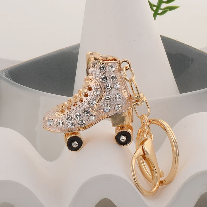 Cross-Border Diamond-Encrusted Skates Keychain Metal Car Luggage Pendant E-Commerce Key Small Gift Wholesale Cross-Border Diamond-Encrusted Skates Keychain Metal Car Luggage Pendant E-Commerce Key Small Gift Wholesale