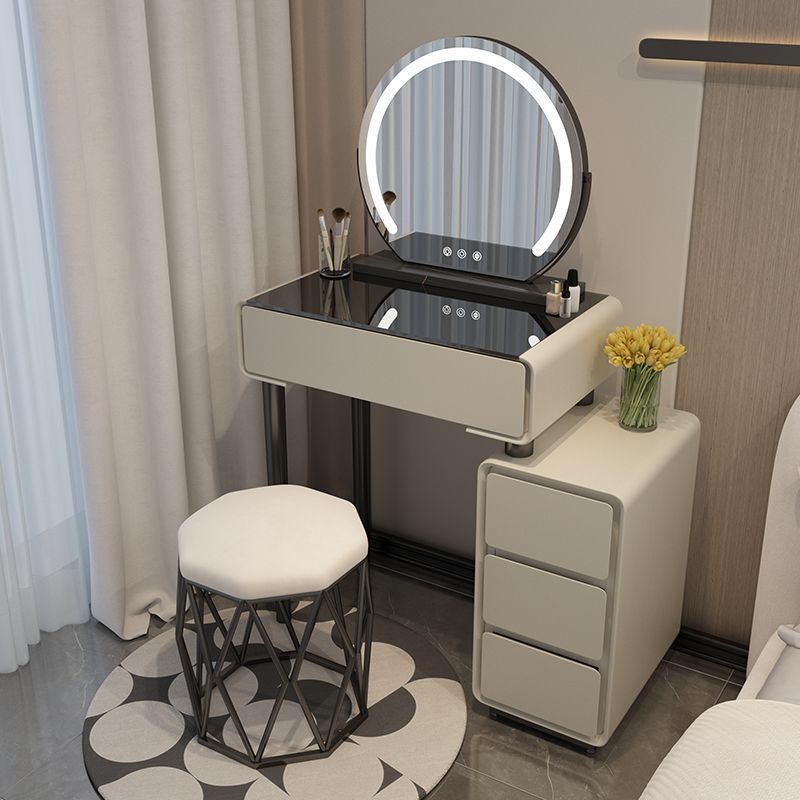 2025 New Slate Dressing Table Bedroom Cream Style Mini Small Modern Simple Dressing Table Storage Cabinet Integrated