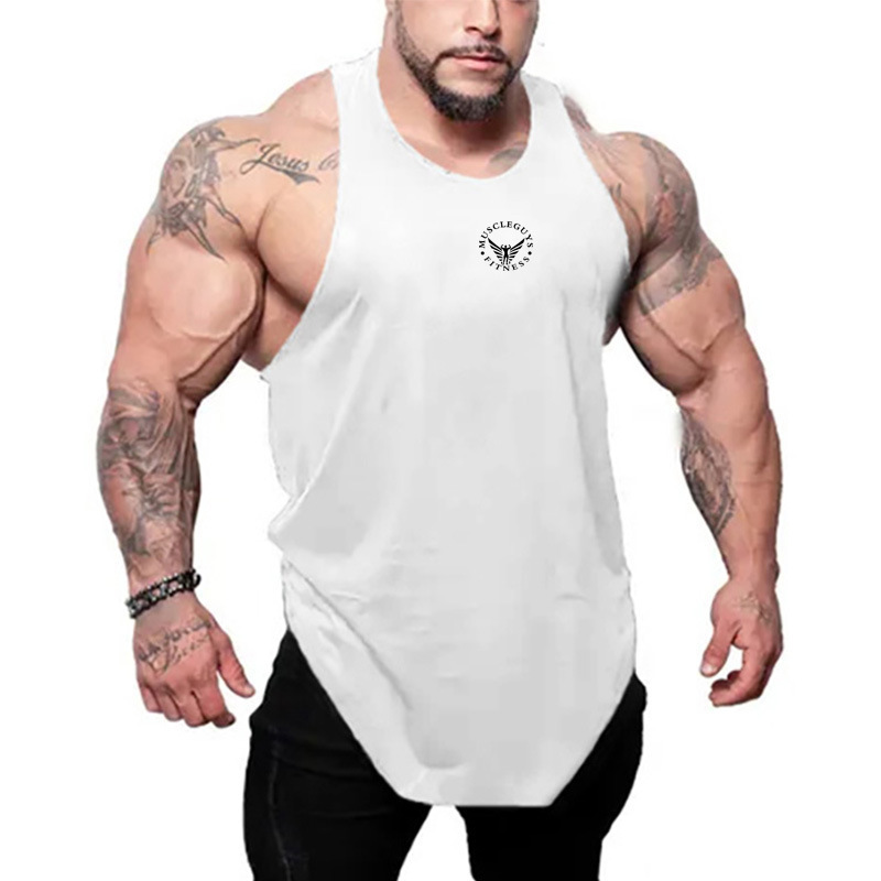 Men's Sleeveless Slim-fit Sports Breathable Sweat-absorbent Muscle Training Base Shirt T-shirt