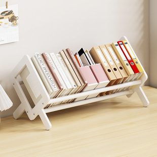 Desktop Student Children's Small Bookshelf Simple Storage Windowsill Storage Countertop Bay Window Bedside Desk Solid Wood