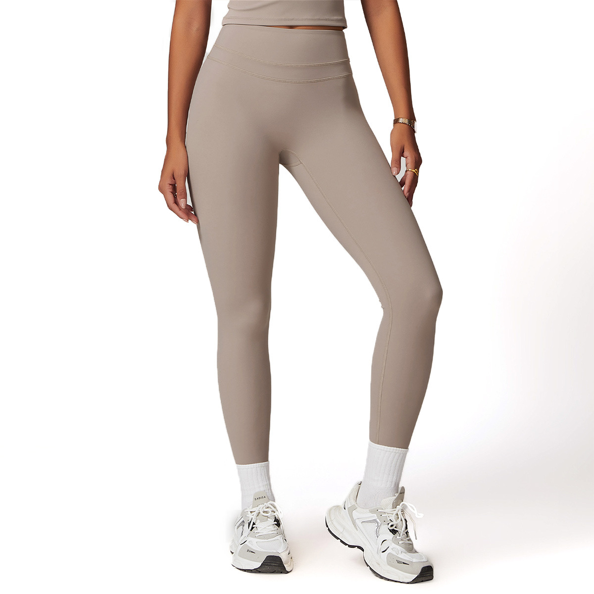 Europa y América desnudos apretados pantalones de cintura alta abdominales abdominales pantalones deportivos para correr al aire libre pantalones deportivos para mujeres