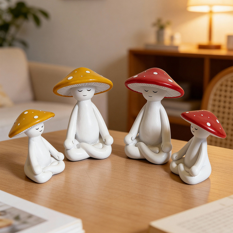 Cross-Border Meditation Mushroom Ornaments, Home Decorations, Minimalist Modern Home Crafts, Small Ornaments for Thinking and Meditating Cross-Border Meditation Mushroom Ornaments, Home Decorations, Minimalist Modern Home Crafts, Small Ornaments for Thinking and Meditating