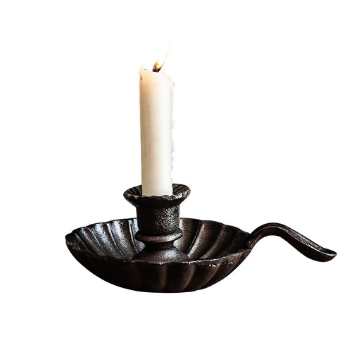 American country retro cast iron candle holder candle base wedding decoration props hotel home decor ornament