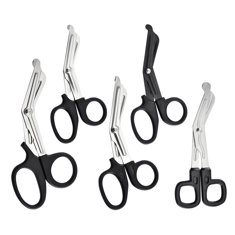 Tijeras de gaza de acero inoxidable portátiles al aire libre tijeras de vendaje de codo casero accesorios de bolsa de emergencia tijeras al por mayor