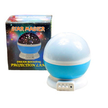 星空投影灯七彩投影灯儿童炫彩LED小夜灯跨境专供球形旋转星球灯