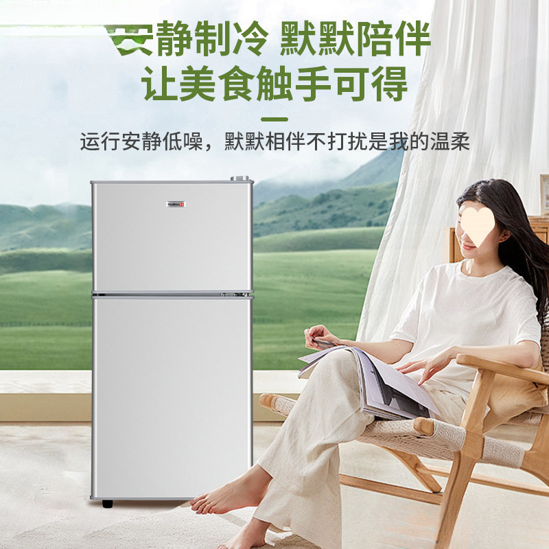 新款一级能效小冰箱二人用家用小型出租房宿舍用迷你双门电冰箱|undefined