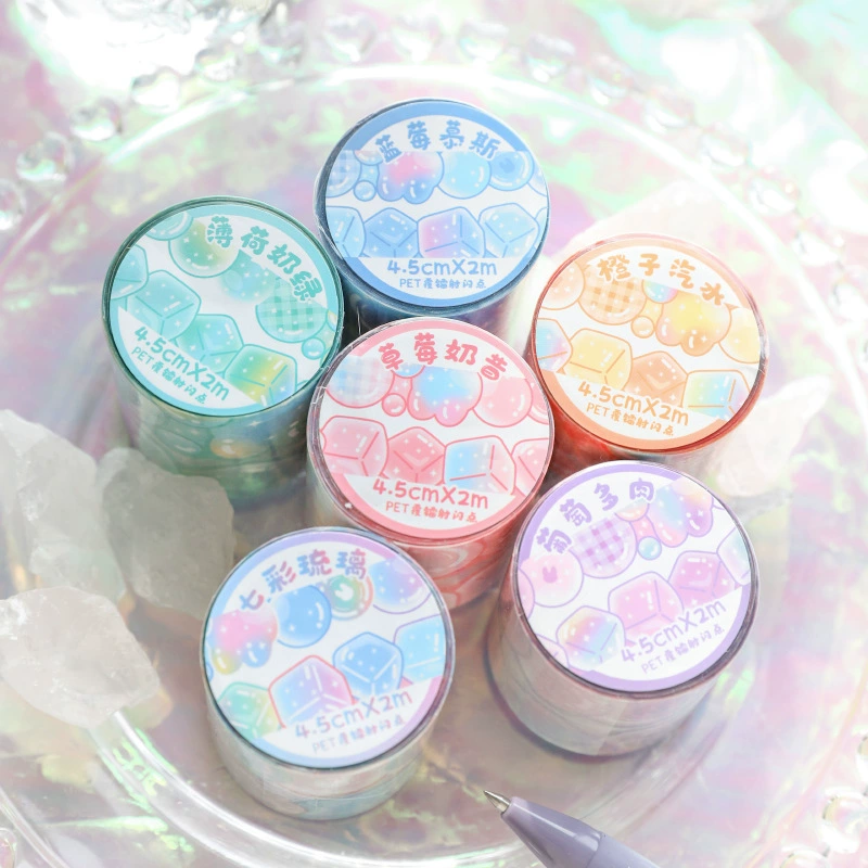 Кислорода пузырь кружева ПЭТ ленты Интернет популярный питомец ручной счет кружева ленты Пленки Резки границы пузырь Ice Cube фильм