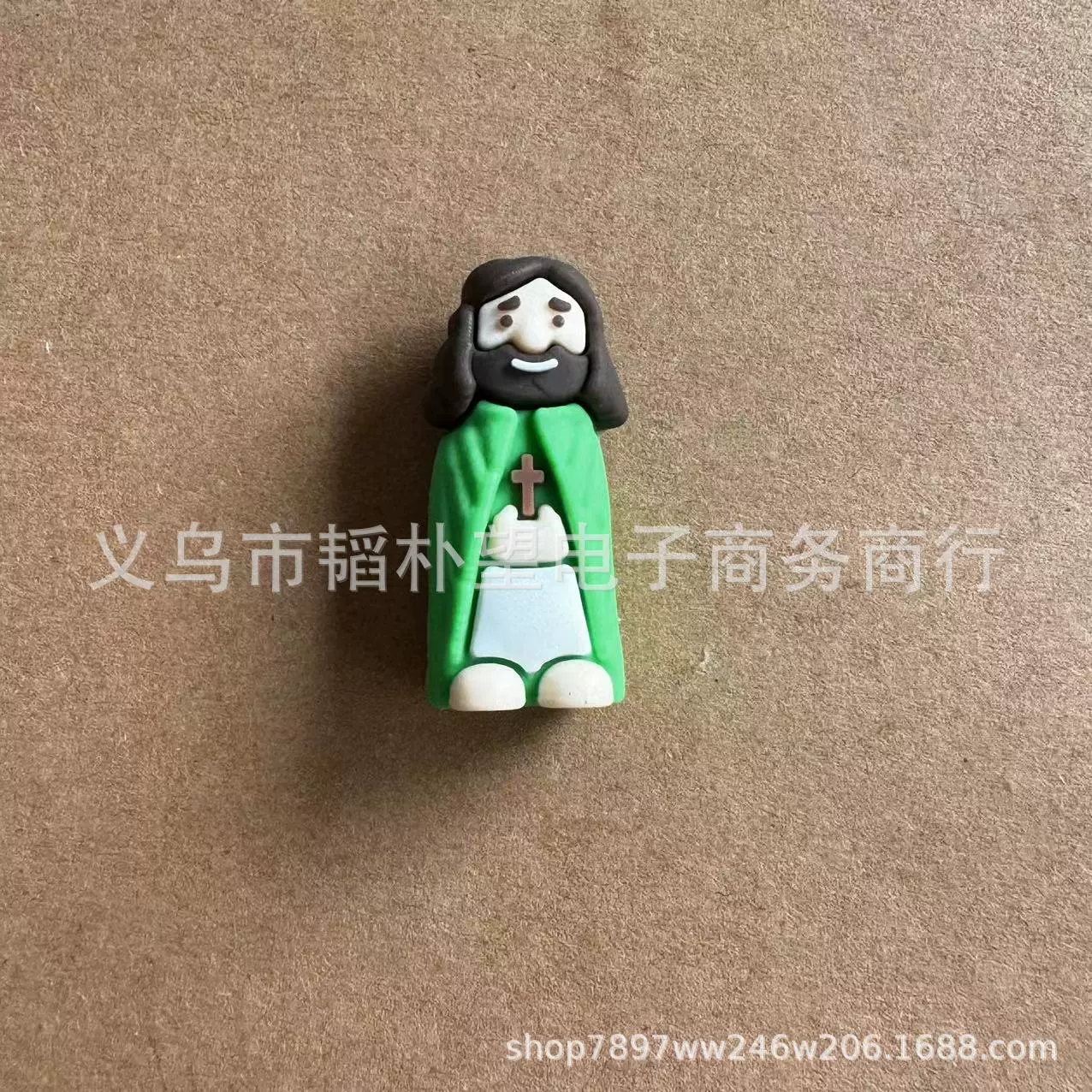 Mini Jesus Figurine PVC, 3D Easter Religious Decoration, Multi-Color Small Statue