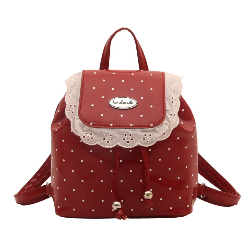 Coreano ins lindas mochilas de encaje 2026 nuevo fresco dulce mochila de chicas onduladas mochila pequeña