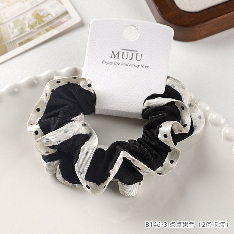 [Carga de tarjeta] sensación de alto nivel coreano de cabello de código de barras de moda de alta elasticidad de cabello anillo de cabello correa de cola de caballo