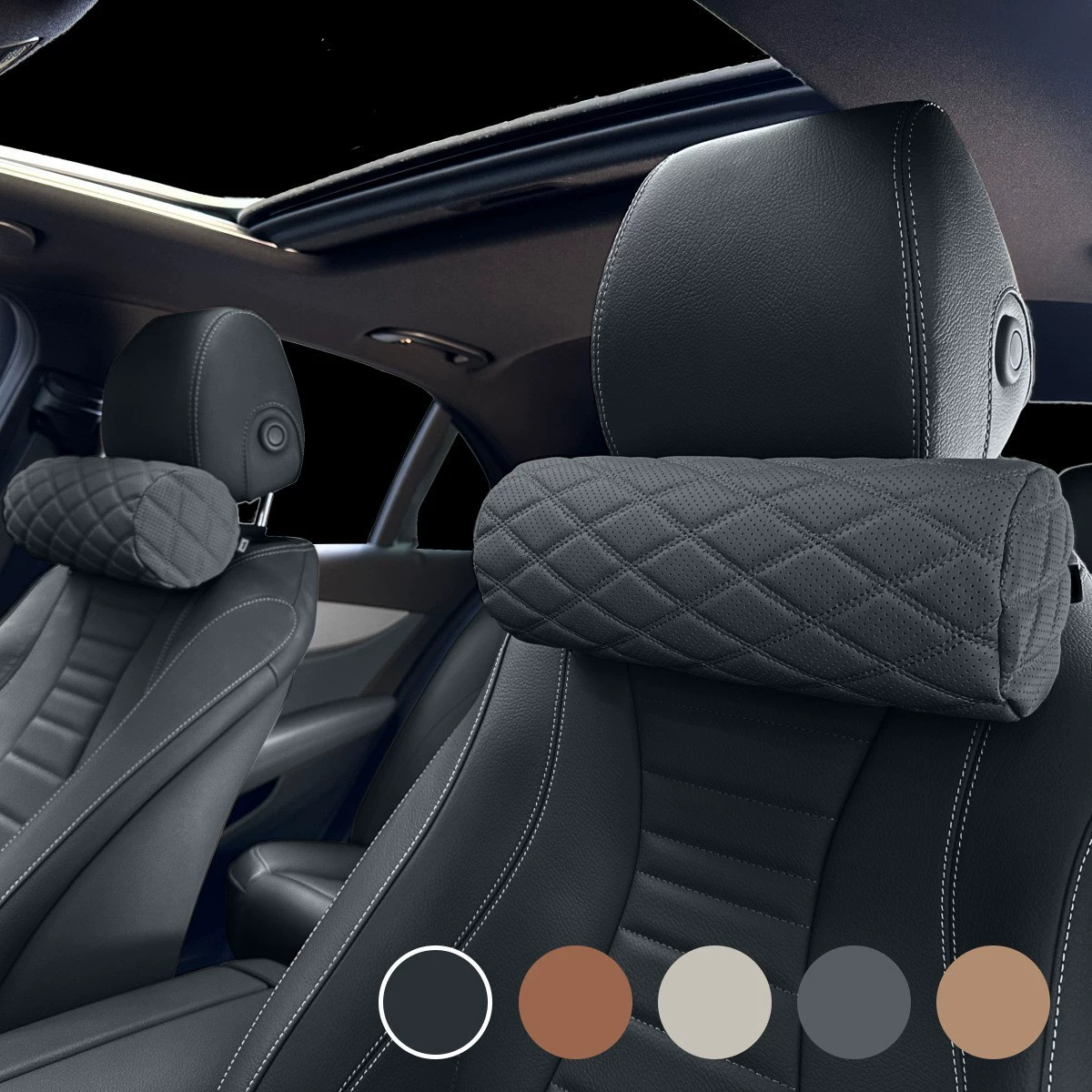 Подушка для шеи в автомобиль, всесезонная, дышащая, из пены с эффектом памяти, для заднего сиденья автомобиля
