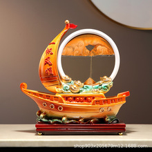 一帆风顺家居摆件玄关装饰品客厅工艺品中式树脂创意厂家开业礼品