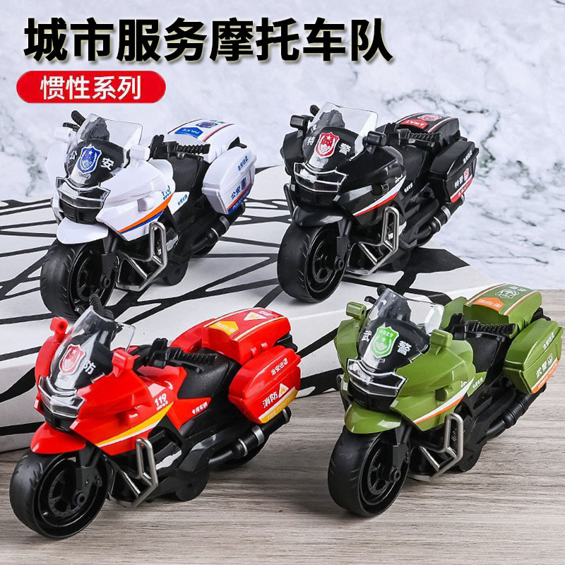 Motocicleta de Juguete Inercial de Plástico ABS para Niños