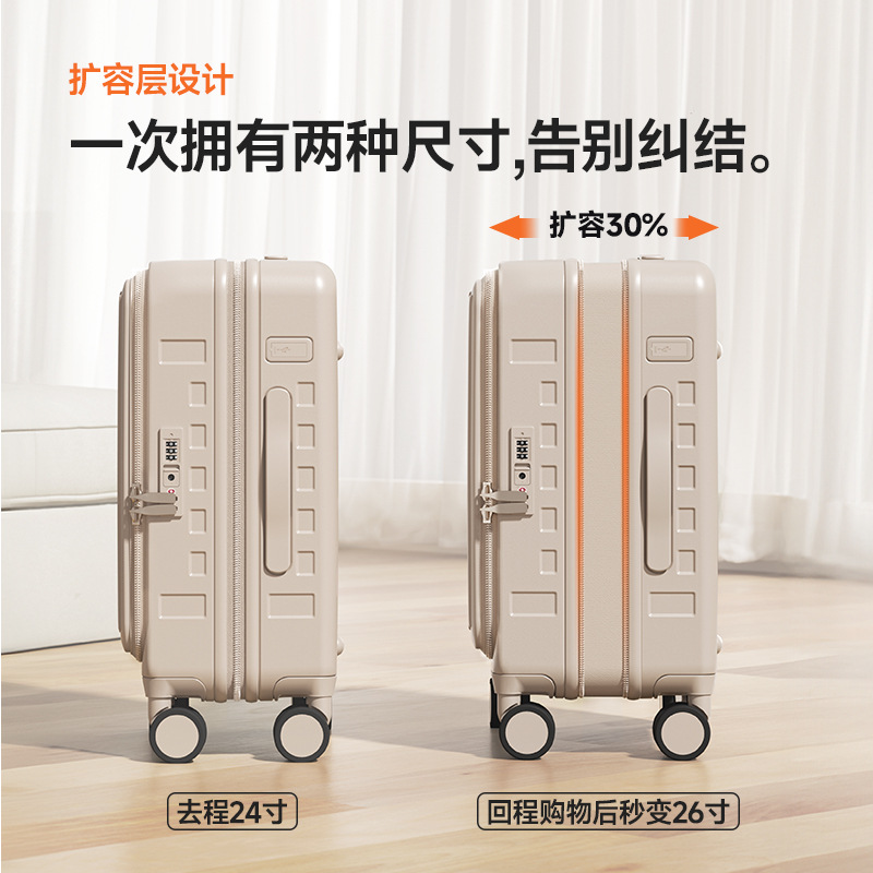 Maleta DTA 2025 nueva caja de contraseña multifuncional de almacén profundo para mujer se puede ampliar y gran capacidad caja de viaje de apertura lateral