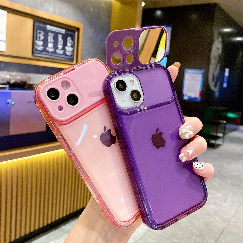 Suitable for Apple 17 Makeup Mirror Phone Case, iPhone 16 Flip Mirror Protective Cover, Ip11 Popular Model, Temu New Model 13