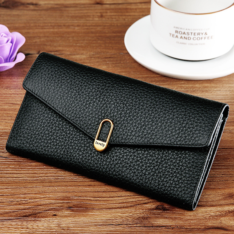 Factory Outlet Women's Wallet Top Cowhide Leather Long Large Capacity Multifunctional Simple Atmospheric Women's Clutch