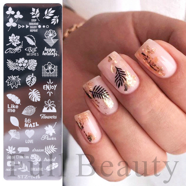 国境を越えたネイルアート鋼板ツール草花蝶薔薇小清新ネイルステンレス鋼板プリントnail|undefined