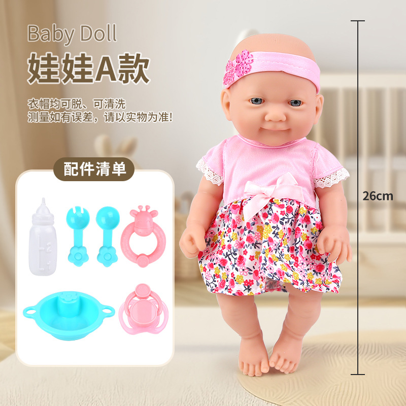Venta directa de fábrica 10 pulgadas vinilo recién nacido simulación bebé renacimiento muñeca juego casa cochecito de juguete