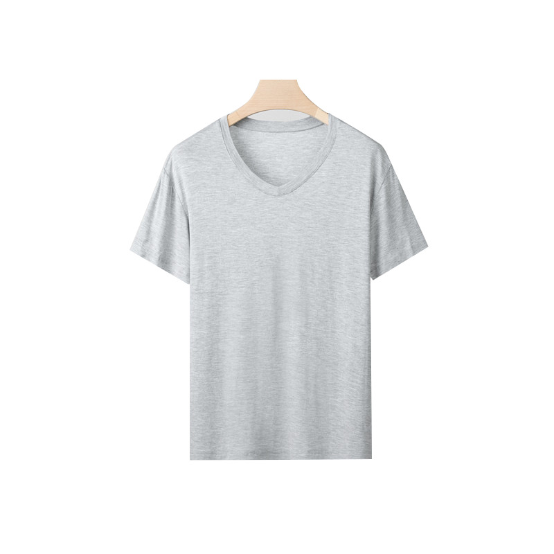 Camiseta modal para hombre, manga corta, cuello redondo, camisa suelta vieja, media manga delgada, camiseta de verano para hombre de talla grande