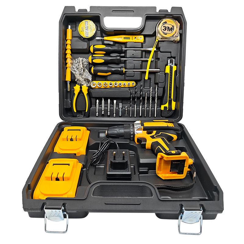 Perforación eléctrica de litio de alta potencia perforación eléctrica multifuncional destornillador eléctrico perforación de pistola herramienta de batería de litio conjunto de 30 piezas