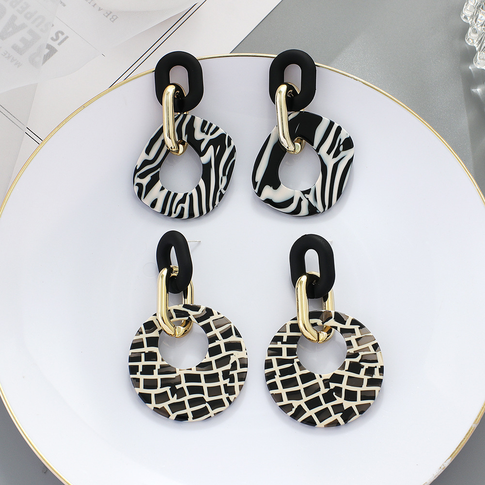 Acrylic Acetate Plate Earrings