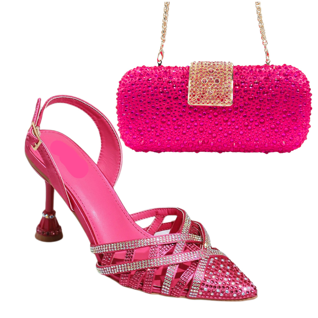 Selección estricta de zapatos de diseño italiano, nuevas sandalias de tacón alto, banquete de boda, zapatos de mujer de diamante de punta