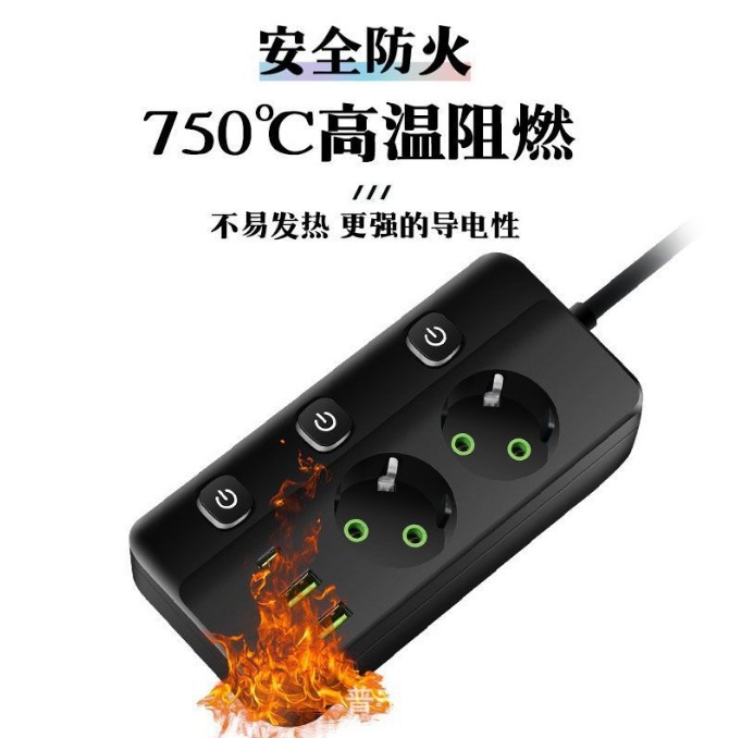 Interruptor inteligente USB conector de línea de agujero especial de la norma europea conector de línea de línea de conector doméstico conector de línea de línea de conector de línea de línea de línea de conector europeo