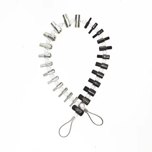Gauge Tool 26Pcs Metric and Inch Thread Checker Nut and Bolt Screw Checker (26 Pieces in a String)