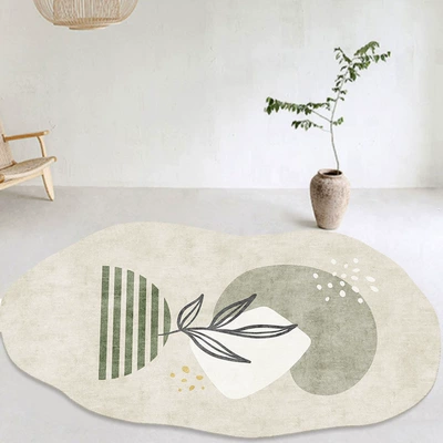Avtomobil döşəmə paspasları — table, bedroom, and bedside decoration - irregular-shaped-imitation-cashmere-07-4060cmimitation-cashmere-with-non-slip-plastic-bottom
