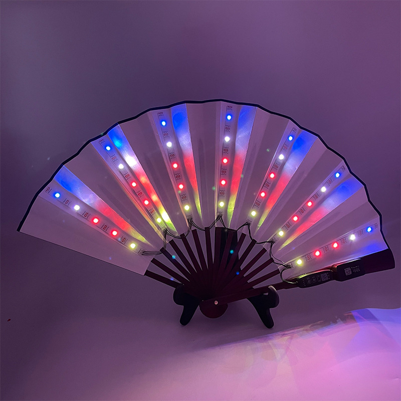 #587 10寸-发光扇子七彩流水（APP蓝牙控制）